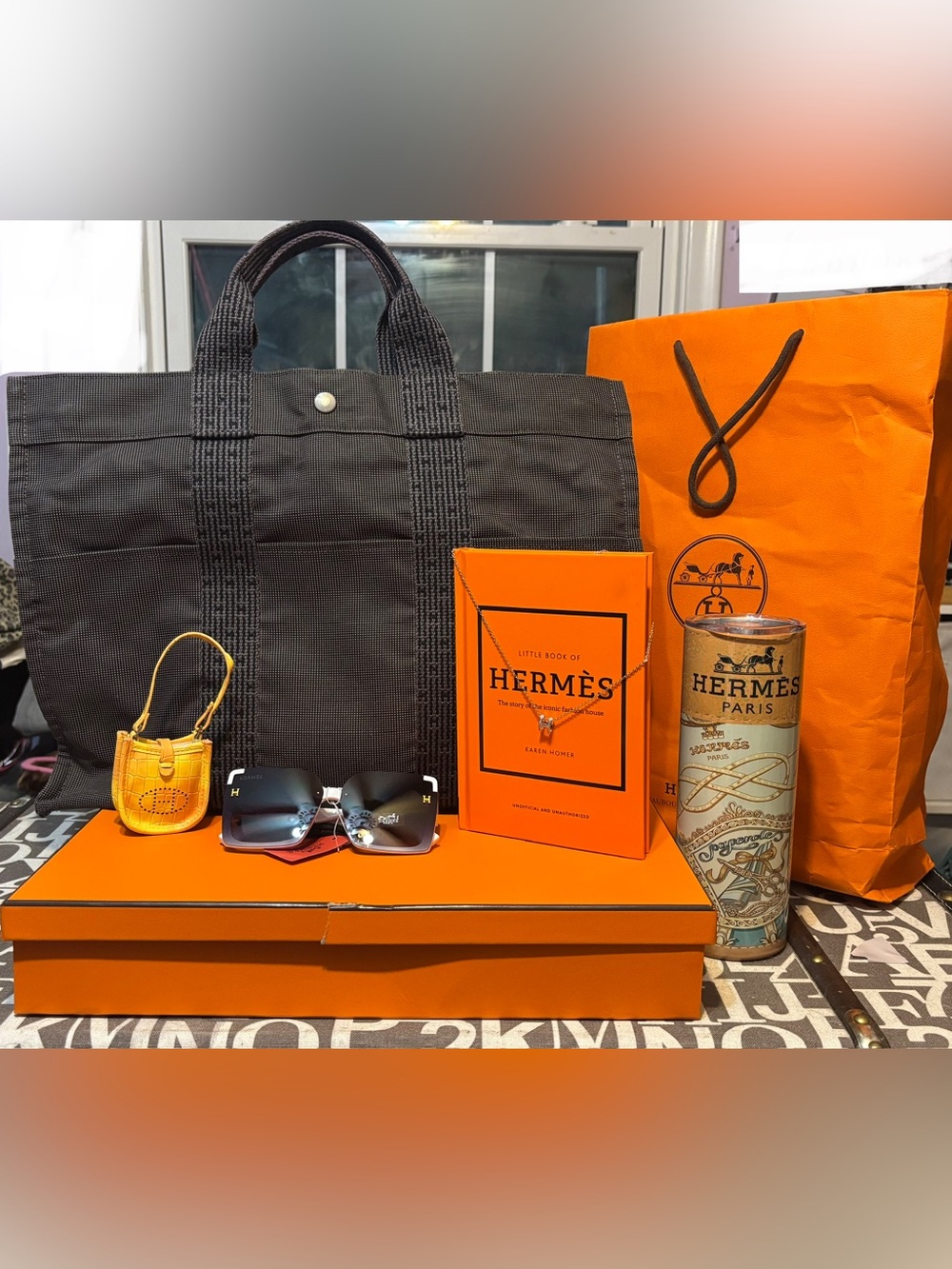 Hermès Herline MM Canvas Tote Bundle - Picture 2 of 11